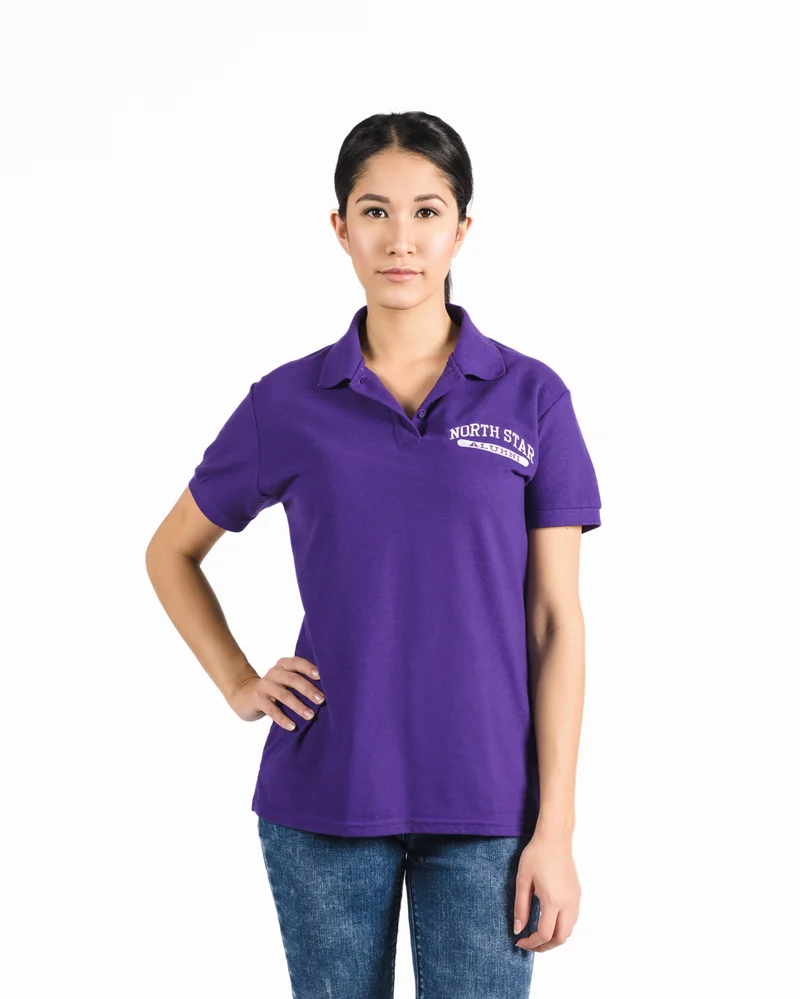 Women's Premium Golf Shirt 305 in purple.